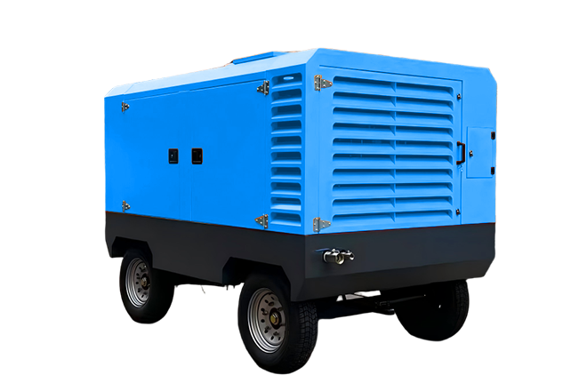 Portable screw air compressor